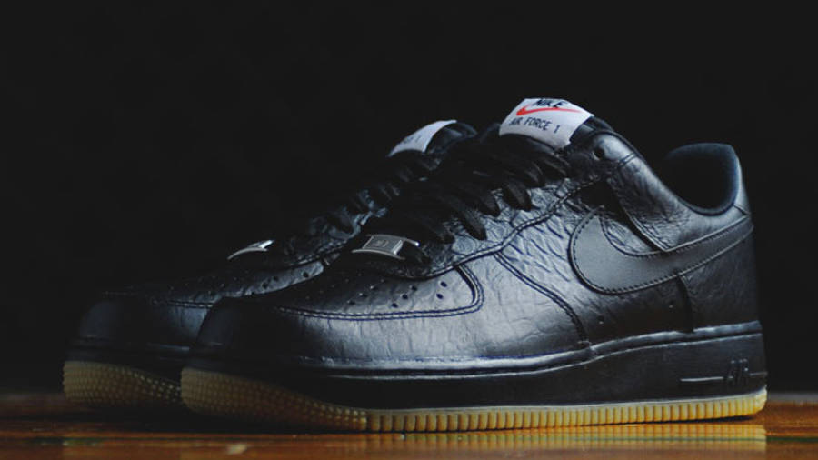 black air force 1 with gum sole
