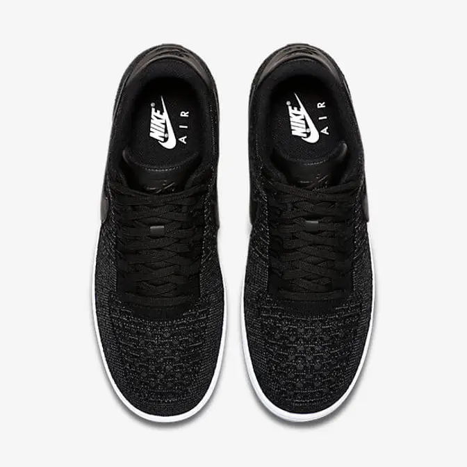 Nike Air Force 1 Ultra Flyknit Low Men's Shoes Black/Dark Grey/White  817419-004 
