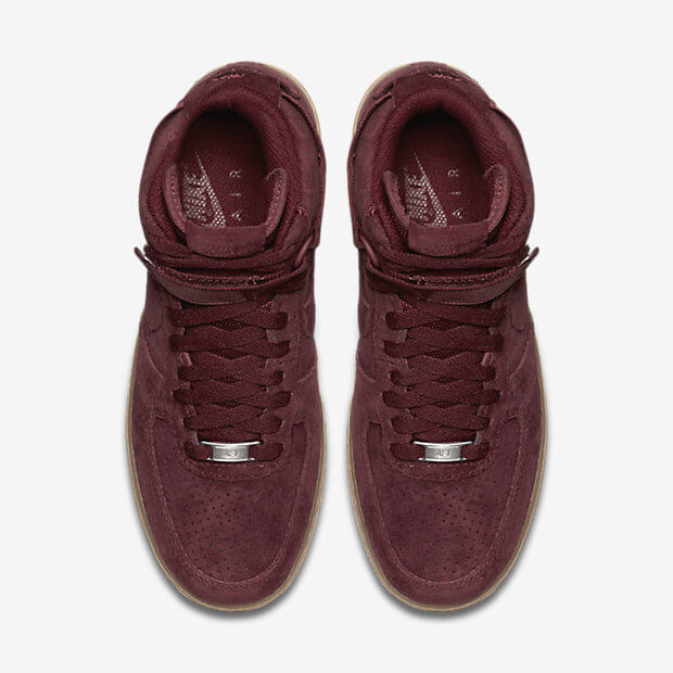 nike air force 1 high red suede