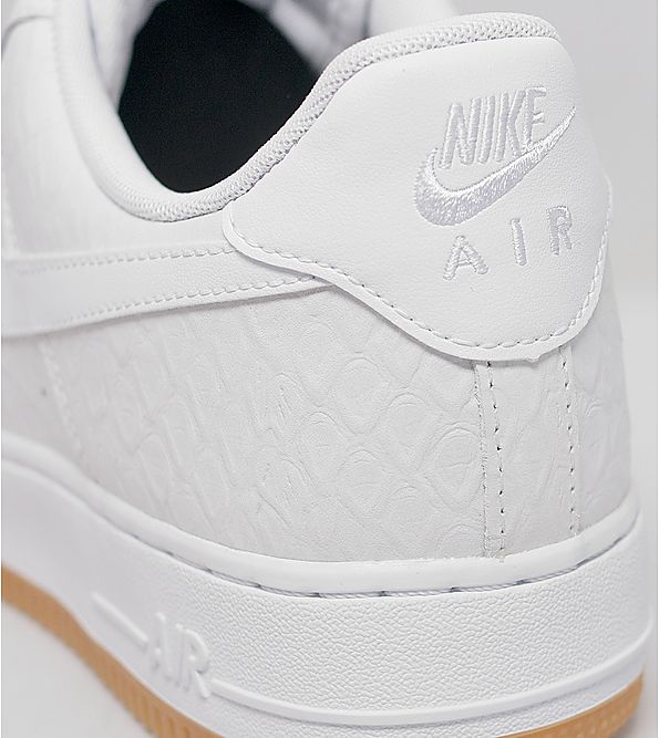 all white air force ones with gum bottom