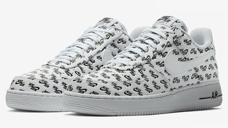 air force 1 low all over logo white