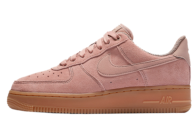 womens pink suede air force 1