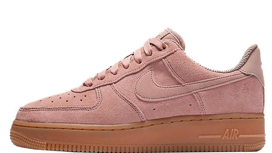 pink suede air forces