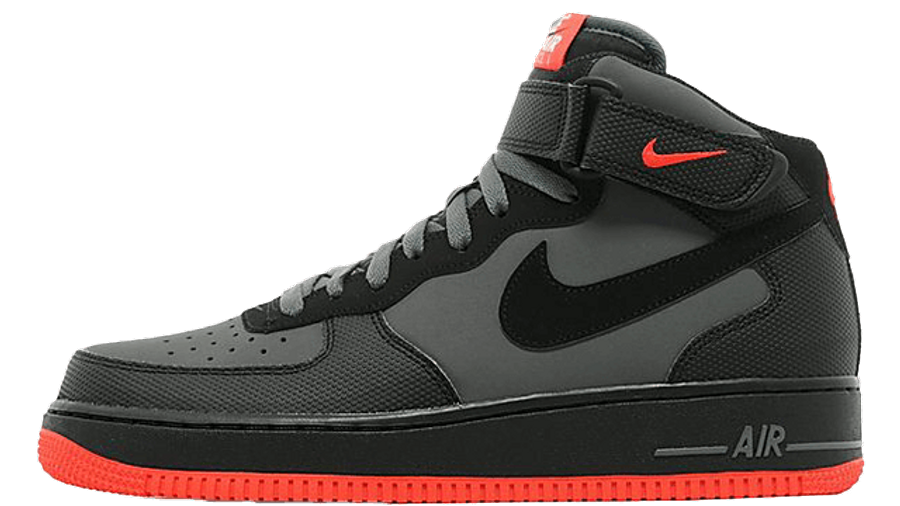 nike air force one grey red