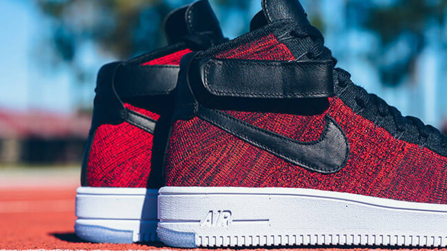 nike air force 1 flyknit high red