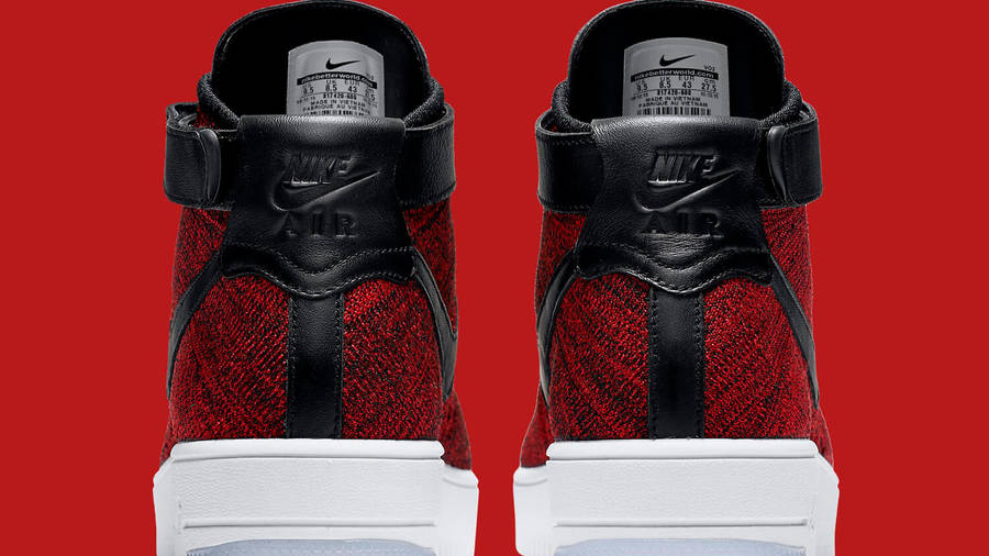 nike air force 1 ultra flyknit mid red black