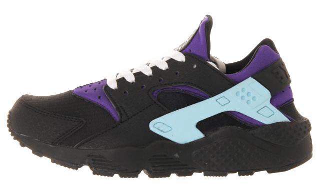 black and purple huaraches