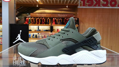 nike huarache iron green