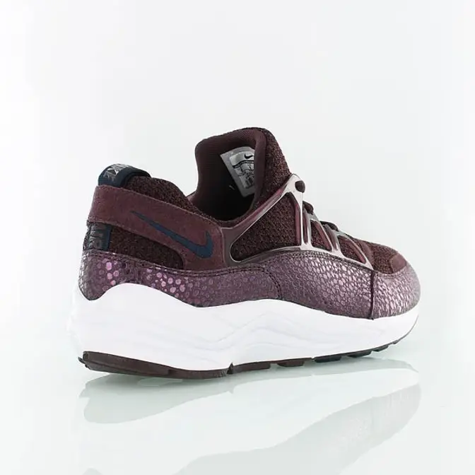 nike huarache burgundy and black
