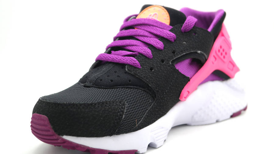 pink purple and black huaraches