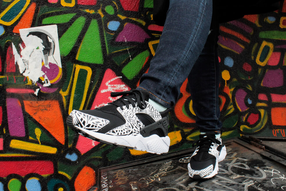 nike huarache run print gs