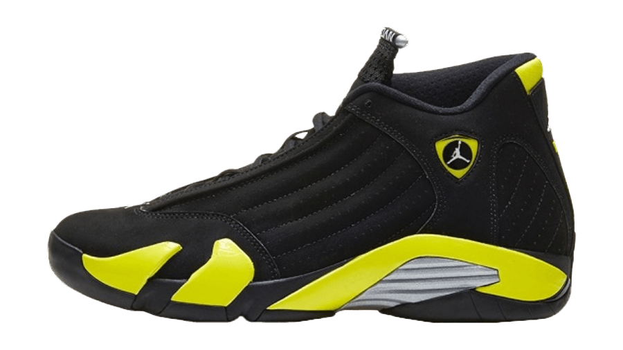 black and yellow 14 jordans release date