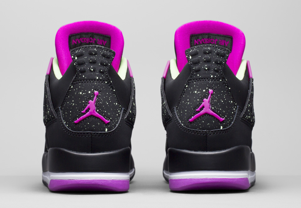 black and neon pink nikes