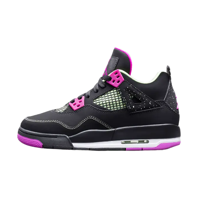 Nike Air Jordan 4 GS Black Neon Pink