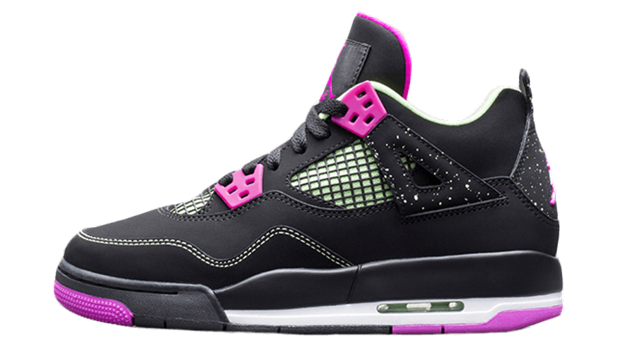 Nike Air Jordan 4 GS Black Neon Pink