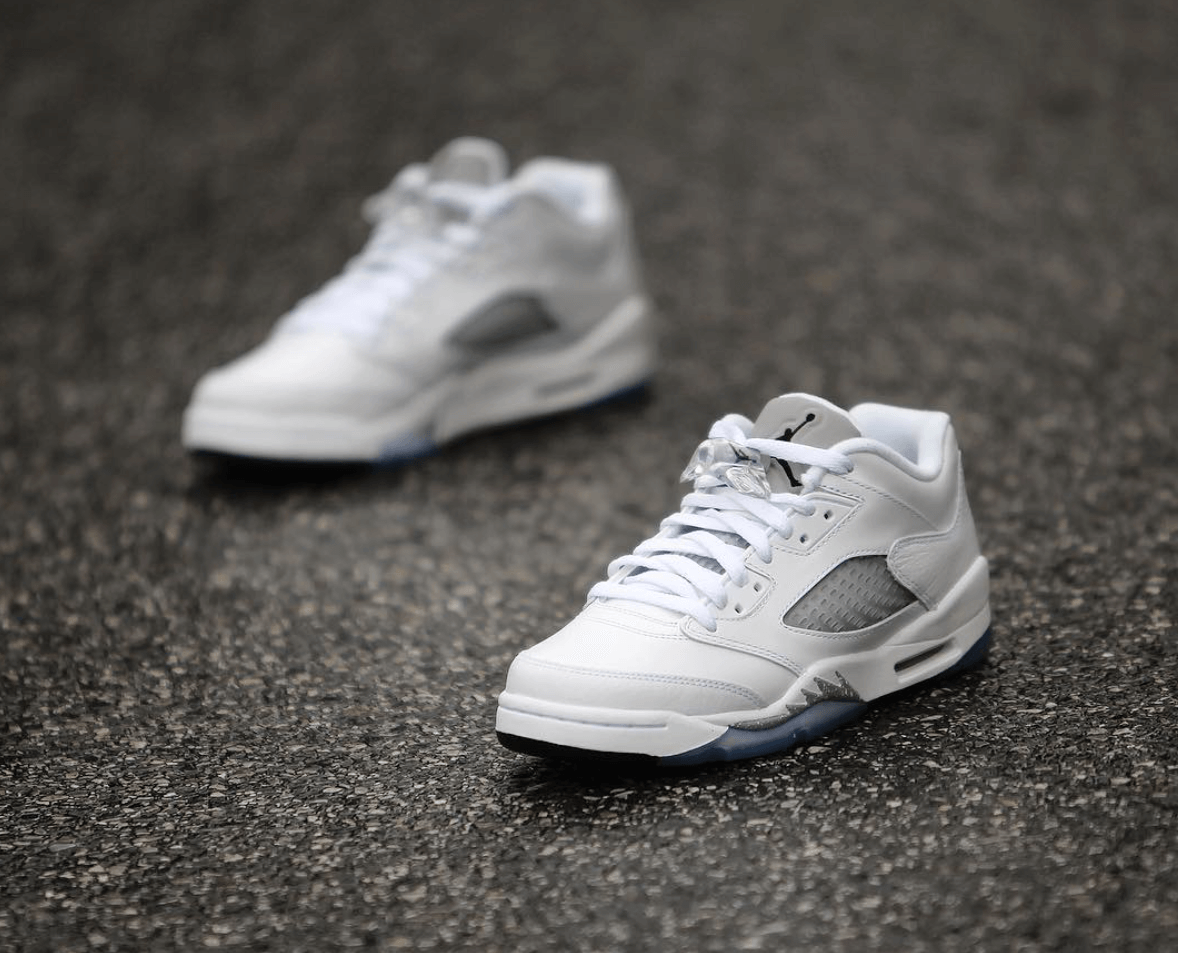Nike Air Jordan 5 Low GS White Black