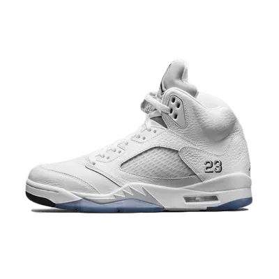 Jordan 5 best sale white metallic silver