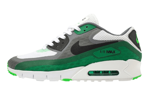 nike air max 90 white and green