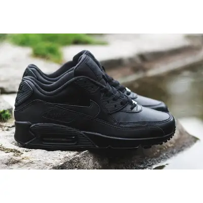 Nike Air Max 90 Triple Black Leather Where To Buy 537384 090 The Sole Supplier