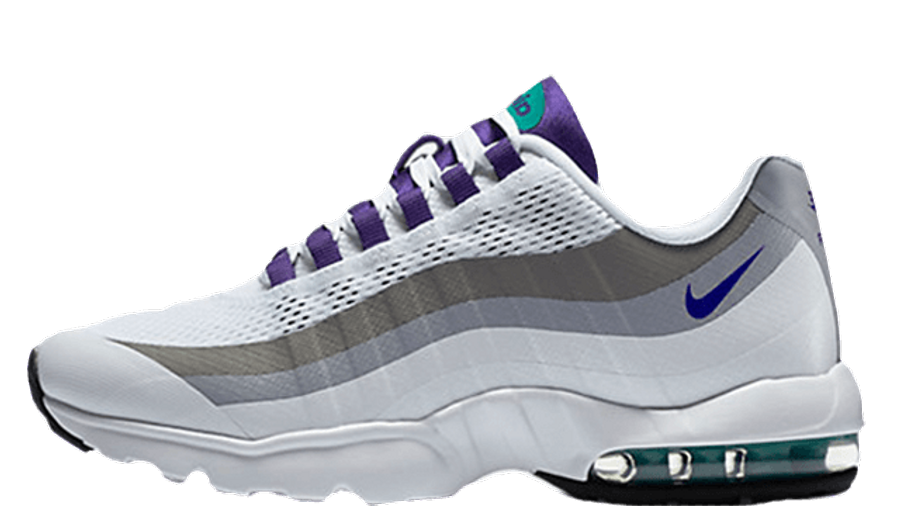 purple and white air max 95
