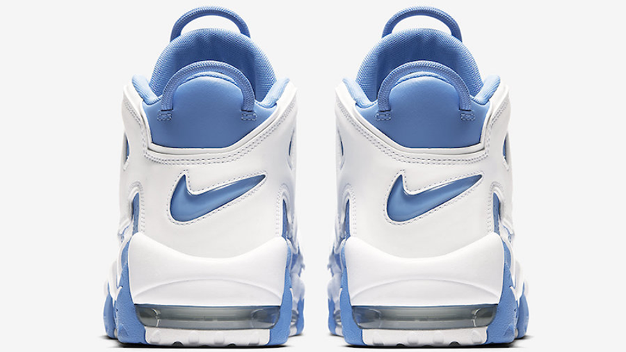 nike uptempo blue and white