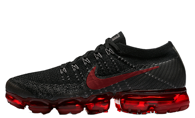 vapormax nike red and black