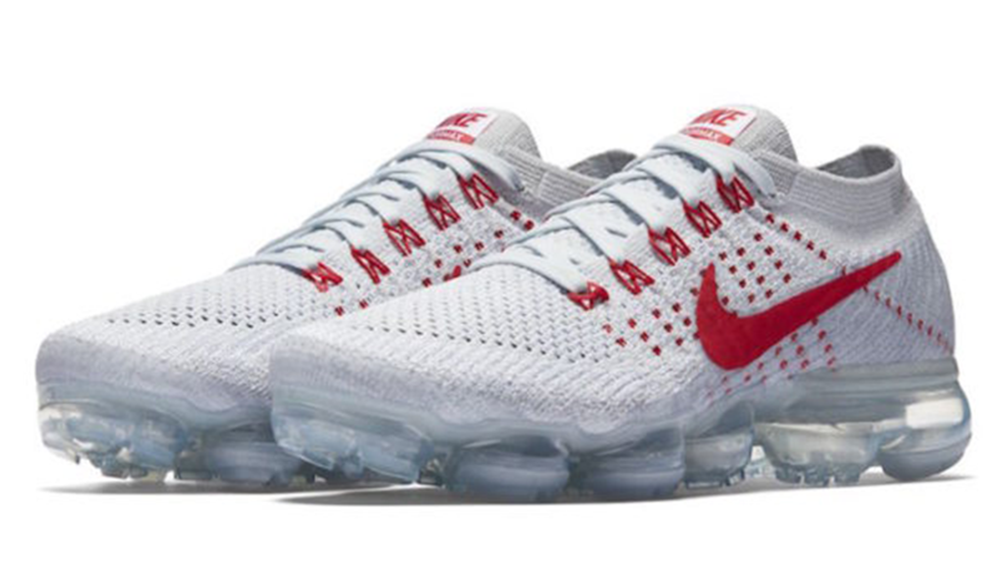 nike vapormax white and red