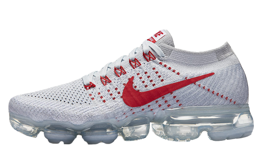 Nike Air VaporMax Flyknit White Red 