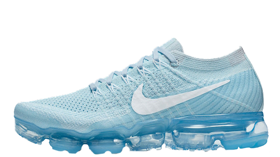 white and baby blue vapormax