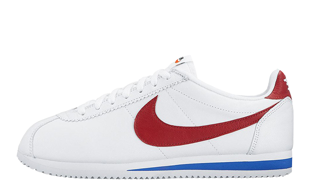 white nike with red and blue
