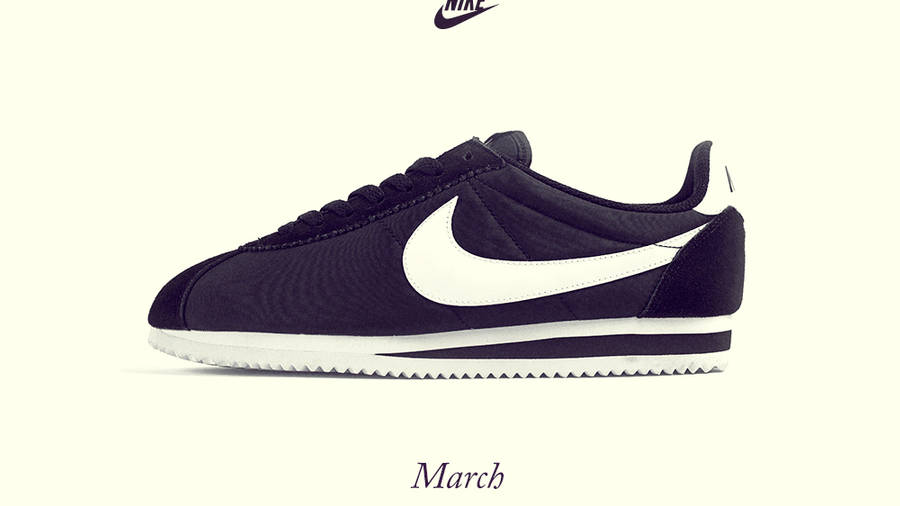 nike black cortez nylon