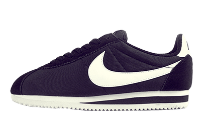 nike black cortez nylon
