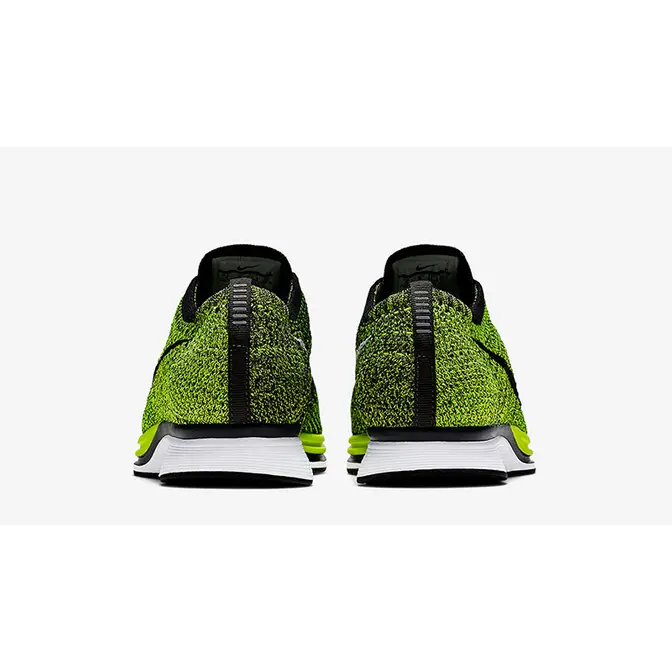 Nike flyknit racer volt green clearance and black