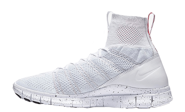 Nike Free Flyknit Mercurial White Red Speckle
