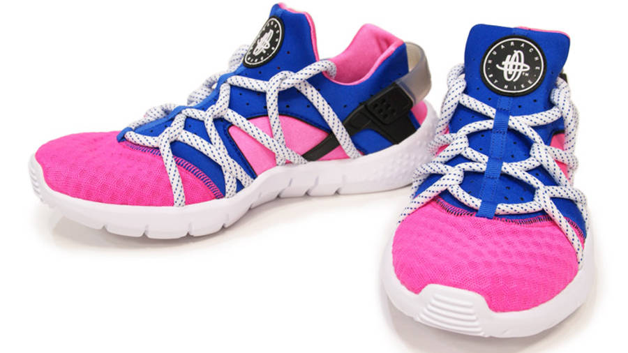 huaraches blue and pink