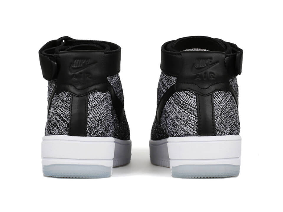 Nike Womens Flyknit Air Force Black White Where To Buy