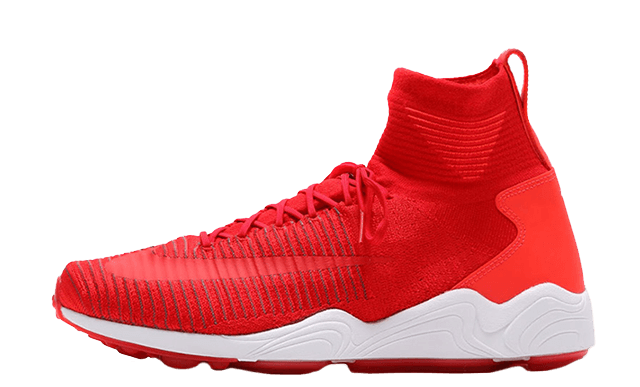 nike flyknit red and white