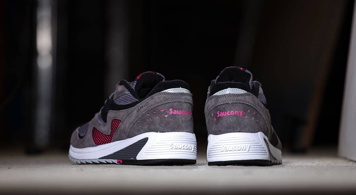 saucony grid 8000 charcoal pink