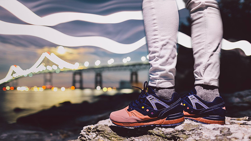 saucony grid sd summer nights blue pink