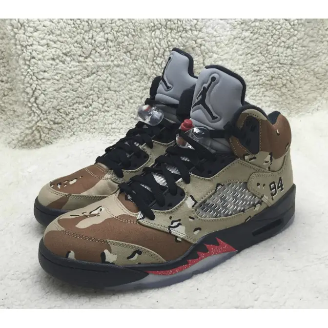 Supreme x Nike Air Jordan 5 Camo Where To Buy 824371 201 The Sole Supplier