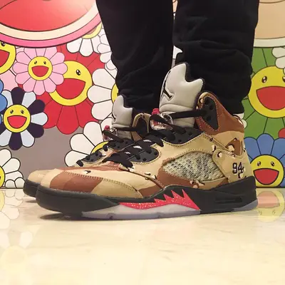 Supreme x air outlet jordan 5 desert camo