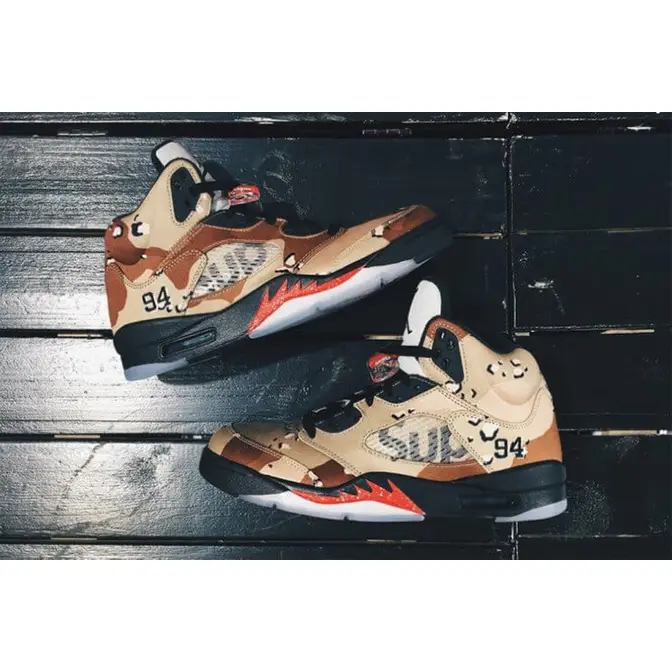 Buy Supreme x Air Jordan 5 Retro 'Desert Camo' - 824371 201