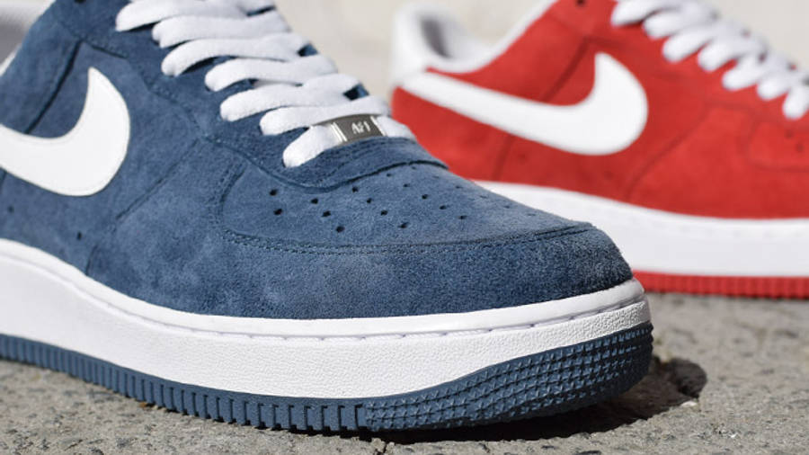 nike air force 1 navy blue suede