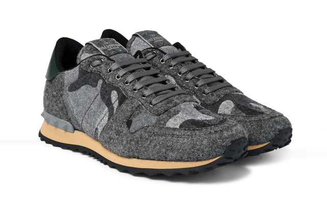 VALENTINO Camouflage Print Felt