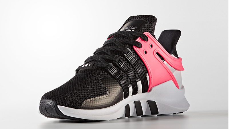 black and red adidas eqt