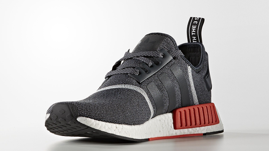grey and red nmds