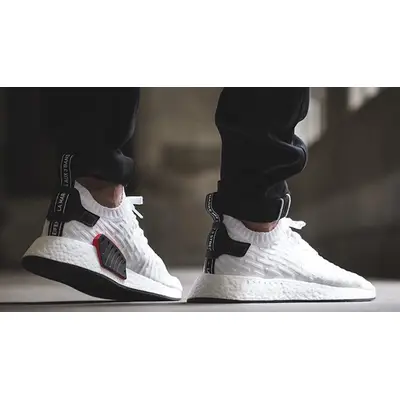 adidas NMD R2 Primeknit White Black BY3015