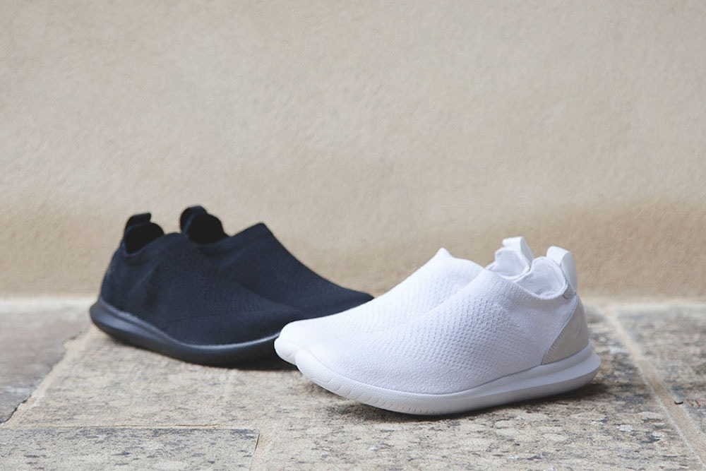 laceless white trainers