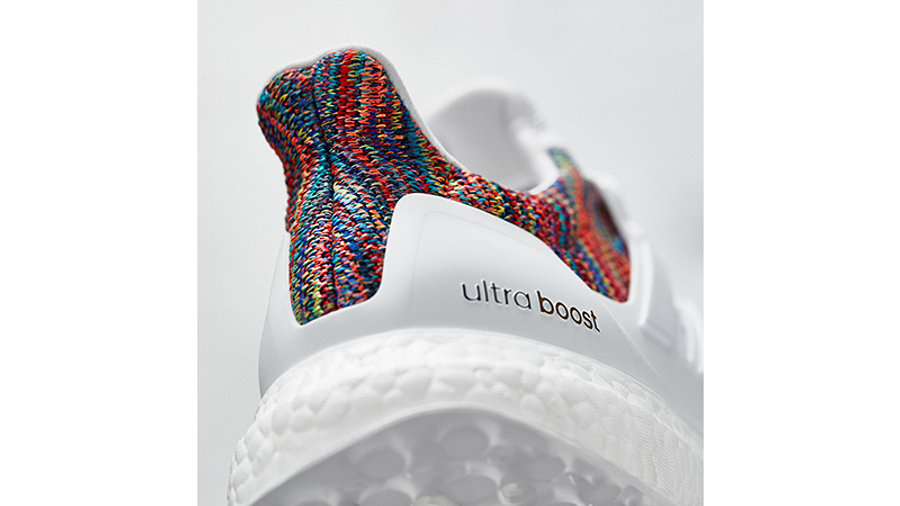 ultra boost white with rainbow