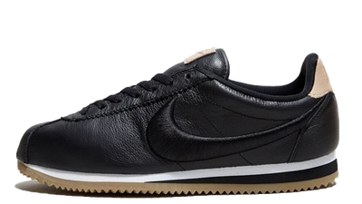 nike cortez black grey leather